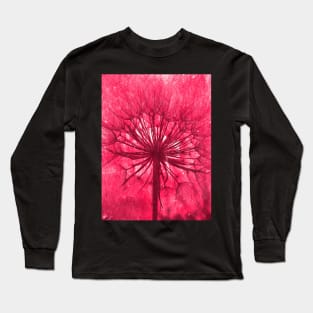 Make a wish (red dandelion) Long Sleeve T-Shirt